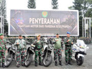 Pomdam III/Slw dan Kodim 0625/Pangandaran Terima Bantuan Kendaraan Roda Dua