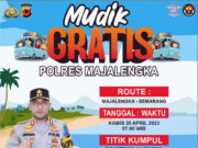 Polres Majalengka Adakan Mudik Gratis Jurusan Semarang