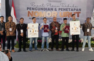 KPU Tetapkan Nomor Urut Paslon Pilkada Kabupaten Bandung