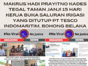 Warga Tegal Taman Kecewa, Janji Makrus Hadi Prayitno Tak Terbukti