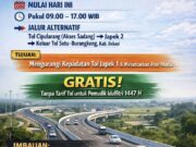 Mulai Hari Ini, Akses Sadang ke Japek 2 Dibuka Gratis, Pemudik Dialihkan ke Setu–Burangkeng