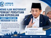 Menag Ajak Masyarakat Perkuat Persatuan dan Kepedulian Sambut Tahun Baru 1 Muharam 1448 H
