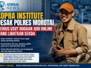 Kopra Institute Desak Polres Morotai Serius Usut Dugaan Judi Online yang Libatkan Sekda