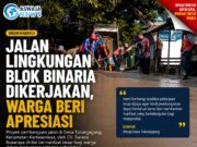 Jalan Lingkungan Blok Binaria Desa Tulungagung Dikerjakan, Warga Beri Apresiasi