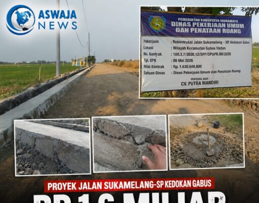 Proyek Jalan Sukamelang–SP Kedokan Gabus Rp1,6 Miliar Diduga Bermasalah, Pengawas Konsultan dan Dinas PUPR Diminta Tidak Tutup Mata