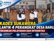 Kades Sukawera Lantik 4 Perangkat Desa Baru, Tekankan Integritas dan Pelayanan Prima