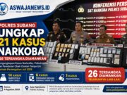 Polres Subang Ungkap 21 Kasus Narkoba, 26 Tersangka Diamankan dalam Operasi Pertengahan Juli 2026