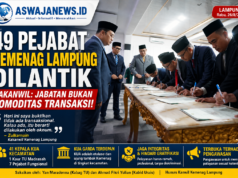 49 Pejabat Kemenag Lampung Dilantik, Kakanwil Tegaskan Jabatan Bukan Komoditas Transaksi