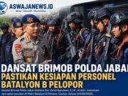 Dansat Brimob Polda Jabar Pastikan Kesiapan Personel Batalyon B Pelopor Lewat Apel Gelar Pasukan