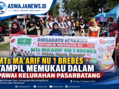 MTs Ma’arif NU 1 Brebes Tampil Memukau dalam Pawai Kelurahan Pasarbatang